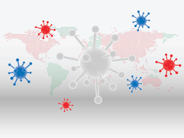 istock Realistic 3d virus cells dangerous symbol vector EPS10 illustration background with blank space .Novel Coronavirus COVID-19. 1215608181