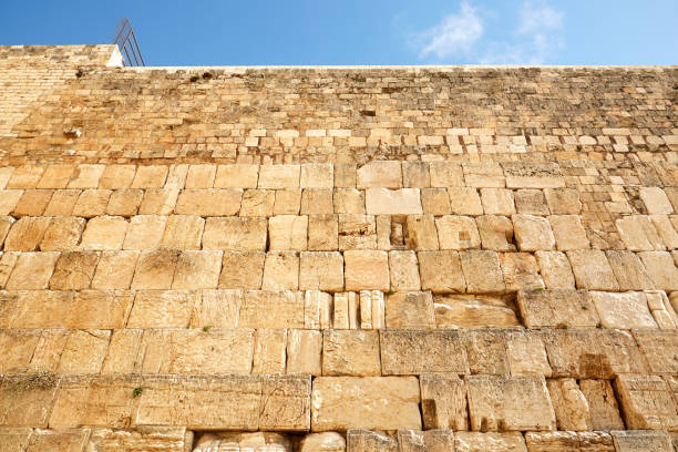 View of the Western Wall from Below wailing wall stock pictures, royalty-free photos & images