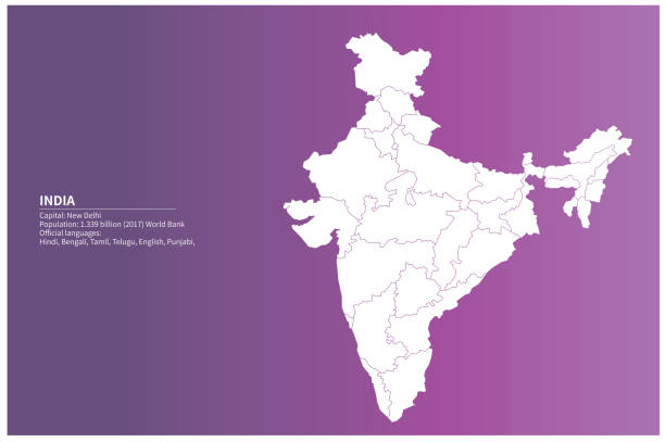 нью-дели, индия карта. индия карта в азии страны. - india capital cities new delhi map stock illustrations