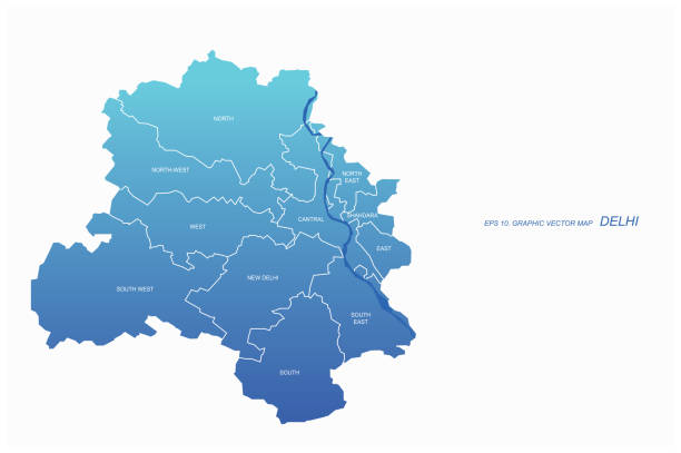 new delhi, mapa indii. mapy indii w kraju azji. - india capital cities new delhi map stock illustrations