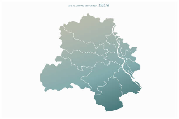 new delhi, mapa indii. mapy indii w kraju azji. - india capital cities new delhi map stock illustrations