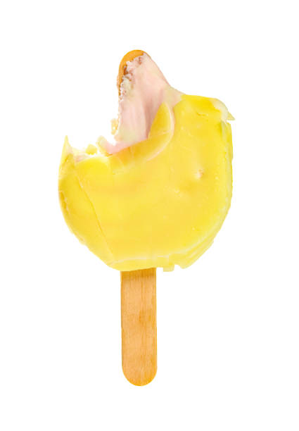 istock half eaten white chocolate outer popsicle on a white background 1215615179