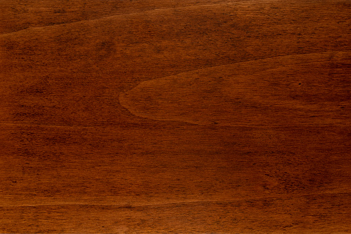 Old brown wooden background with stripes was taken with automatic center selective focus used as background texture. Flat llaying photo