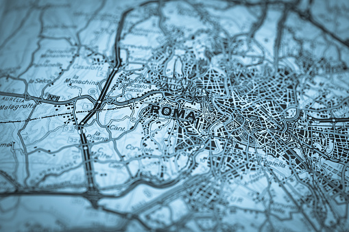 simplified map of the city of paris aerial view. 3d rendering