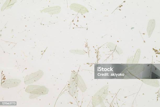 Handmade Paper With Leaves And Stems Embedded Stock Photo - Download Image Now - Handmade Paper, Textured, Textured Effect