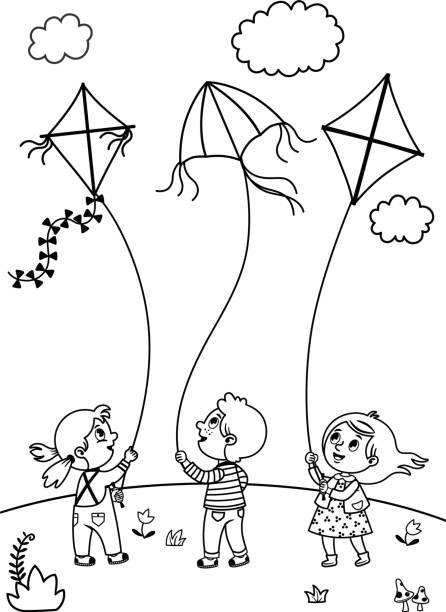 Boy Flying Kite Drawing Illustrations, Royalty-Free Vector Graphics & Clip  Art - iStock