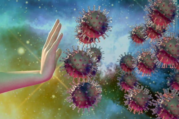 istock Stop Virus, Bacteria, CoronaVirus, Covid-19, 3D Background 1215640993