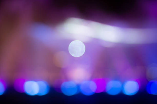 istock Fountain show with multicolor bokeh color light illumination abstract. 1215643096