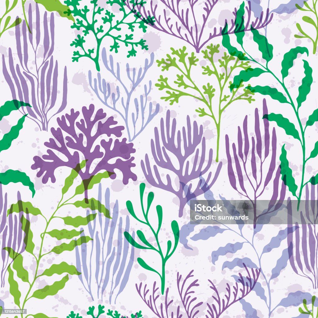 Australian Corals Patterns Coral Reef Seamless Pattern Australian Staghorn And Pillar Corals ...
