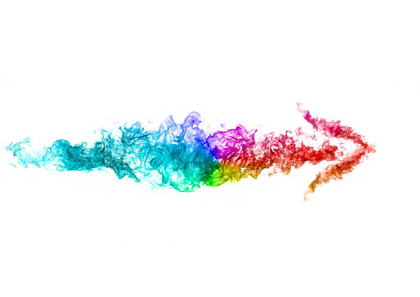 istock White background with colorful and abstract arrows 1215644560