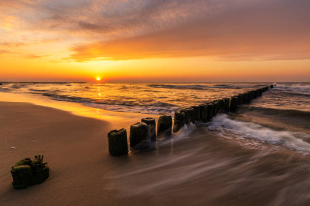 istock Beautiful, colorful sunset over Baltic sea 1215647769