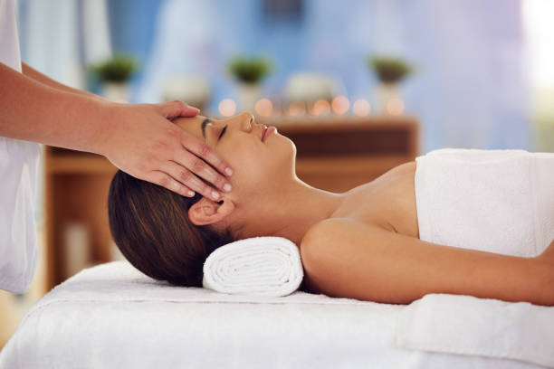 istock Destressing with a head and neck massage 1215653071