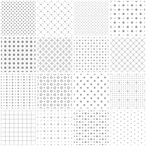 Vector illustration of Seamless patterns with dots