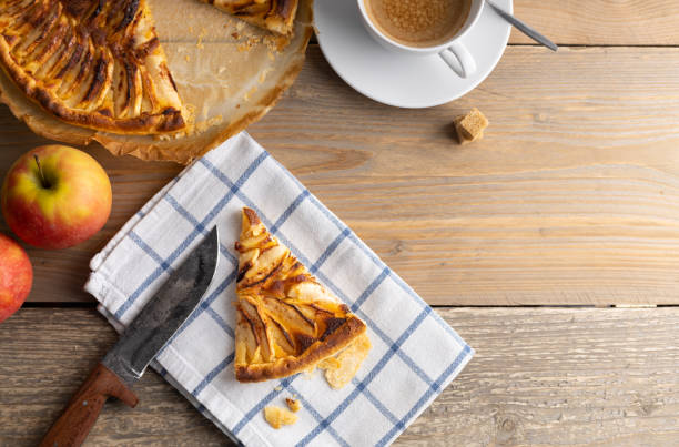 istock Homemade apple pie with a cup of coffee. 1215657265
