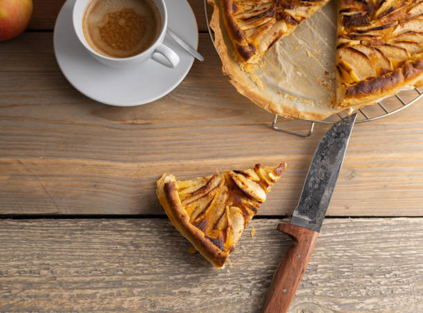 istock Homemade apple pie with a cup of coffee. 1215657274