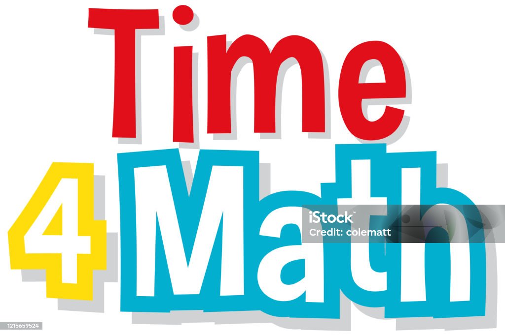 Mathtime Font Font Design For Word Time For Math On White Background Stock ...