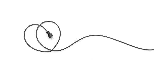 istock Heart from power cable with plug on white background 1215664823