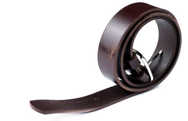 istock Men's Belt isolated on a white background.Copy space 1215665807