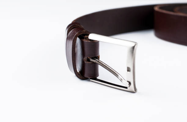 istock Men's Belt isolated on a white background.Copy space 1215665832
