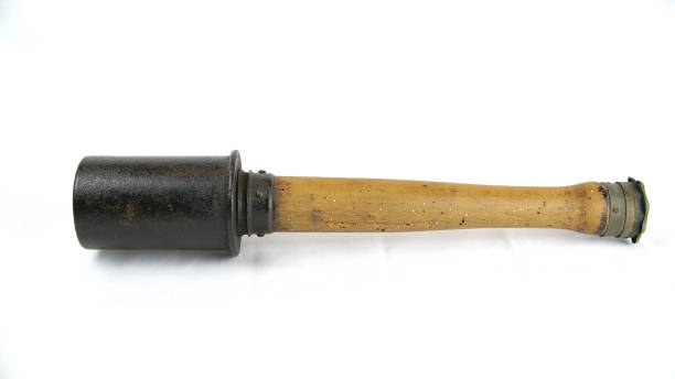 istock WW1 German Stick Grenade Model 1916. These grenades were use in large quantities by the German Army during the Great War. It includes a belt clip. Grenades were particularly useful in trench warfare. 1215668939