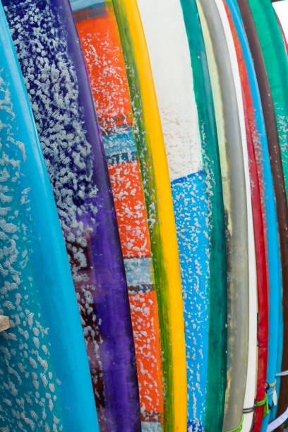 istock Beautiful colorful surfboards in Bali. 1215670461
