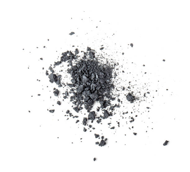 istock Activated charcoal powder isolated on white background. 1215676711