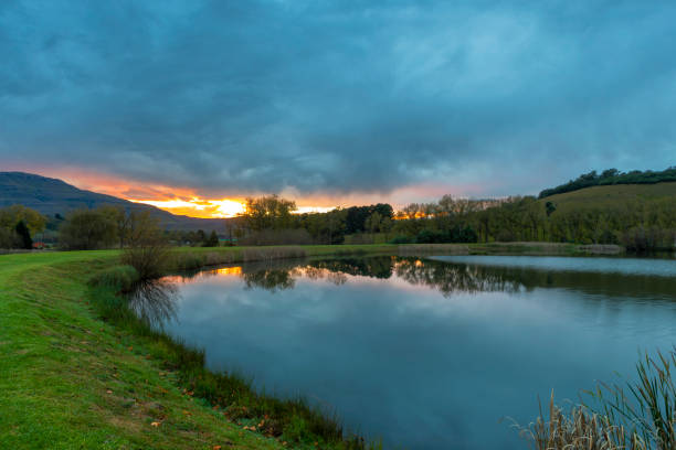 istock Sunrise color the clouds yellow 1215678256