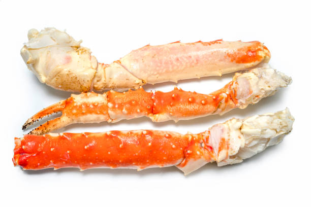 istock Alaskan King Crab Legs isolated in white background, Kamchatka crab isolated on white background 1215678468