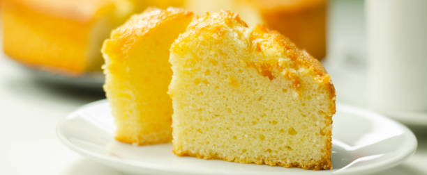 istock Portion of Madeira ring loaf cake served on a small plate 1215680390