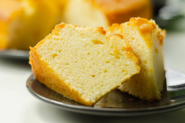 istock Portion of Madeira ring loaf cake served on a small plate 1215680392