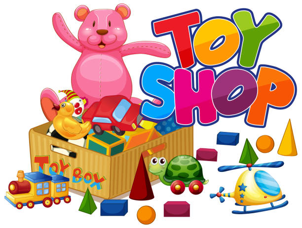Word Design For Toy Shop With Many Toys On The Floor Stock Illustration -  Download Image Now - iStock