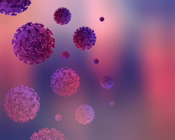 istock 3D medical background with Covid 19 virus cells 1215682003