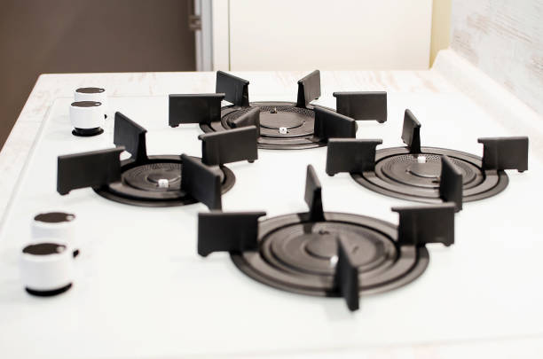 istock Modern electric hob, closeup. Fashionable comfortable kitchen. 1215684148