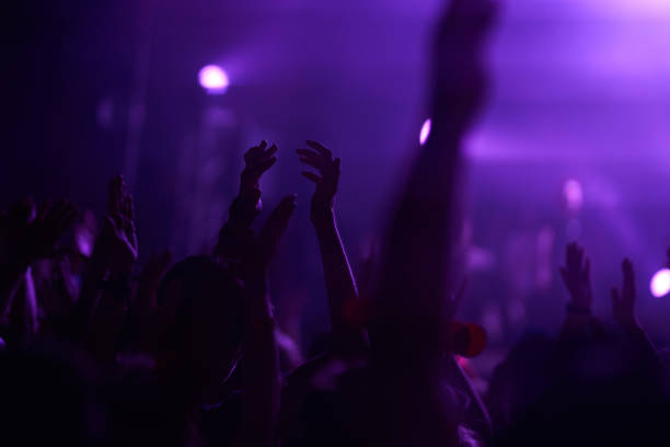 istock Cheering crowd at a rock concert. 1215690315