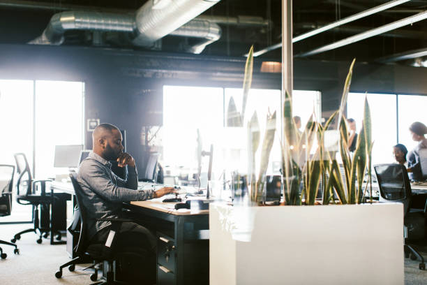 istock African Businessman in a Modern Office 1215690860
