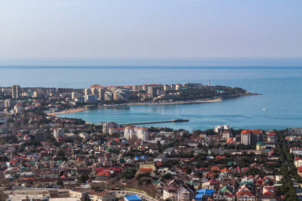 istock city center, beach and Bay 1215693616
