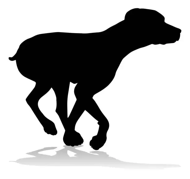 Vector illustration of Dog Silhouette Pet Animal