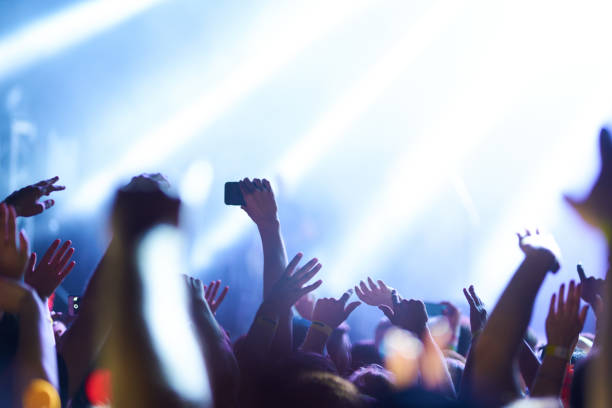 istock Cheering crowd at a rock concert. 1215694567