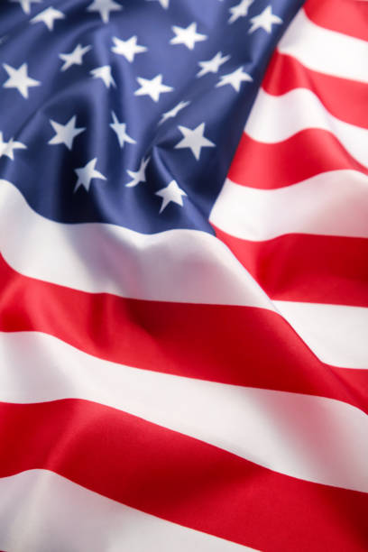 istock USA flag background. Independence day, top view 1215695532