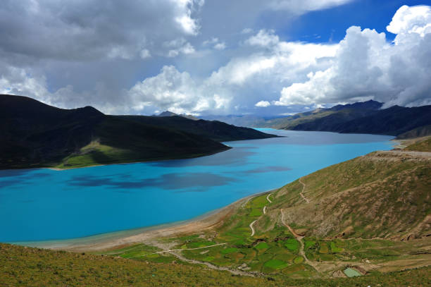 View of beautiful nature landscape in Tibet