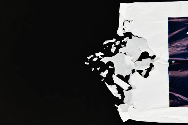 istock decaying polyethylene. white on a black background. view from above. place for writing. concept of pollution 1215697576