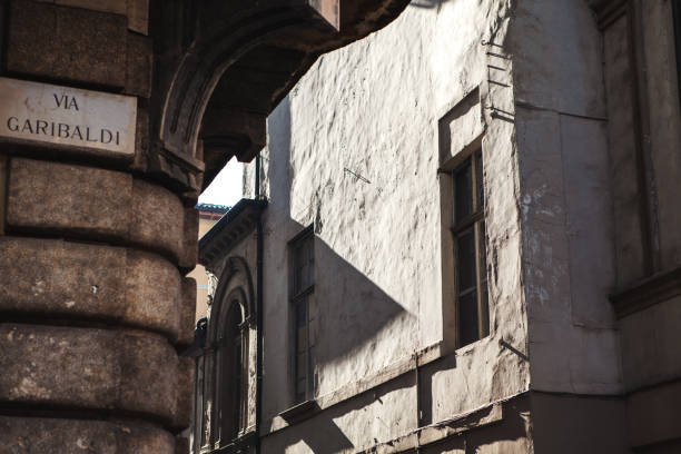 Garibaldi street in Turin Famous Garibaldi street in Turin garibaldi park stock pictures, royalty-free photos & images