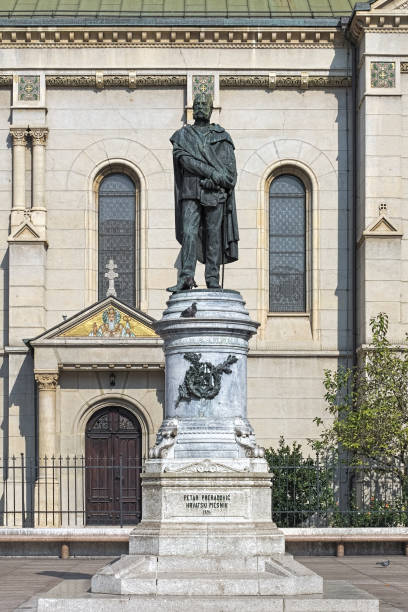 istock Petar Preradovic Monument in Zagreb, Croatia 1215702003