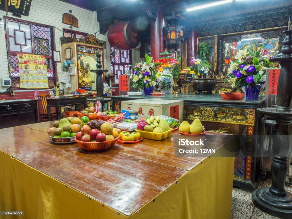 Taoist Temple Yilan, Taiwan - October 13, 2016: Small Taoist Temple  in Yilan Adventure Stock Photo