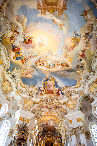 Iglesia De Peregrinación De Wies Interiores Wieskirche En Steingaden En La Carretera Romántica En Baviera Alemania Foto de stock y más banco de imágenes de Barroco - iStock Iglesia De Peregrinación De Wies Interiores Wieskirche En Steingaden En La Carretera Romántica En Baviera Alemania Foto de stock y más banco de imágenes de Barroco - iStock