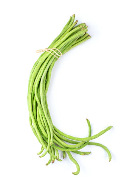 istock long beans isolated on white background. top view 1215704071