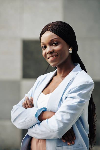 istock Smiling Black young businesswoman 1215706129