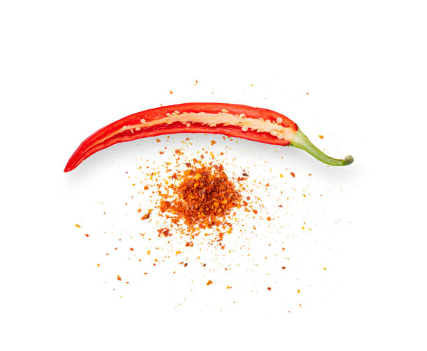 istock Chili  and pepper powder isolated on white background 1215707632
