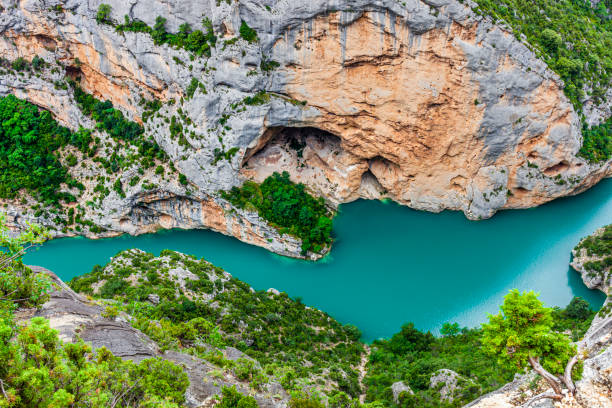 France - Verdon Gorge Verdon Gorge, the deepest canyon in Europe located among the departments of Var and Alpes de Haute Provence alpes de haute provence photos stock pictures, royalty-free photos & images