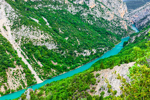 Verdon Gorge, the deepest canyon in Europe located among the departments of Var and Alpes de Haute Provence